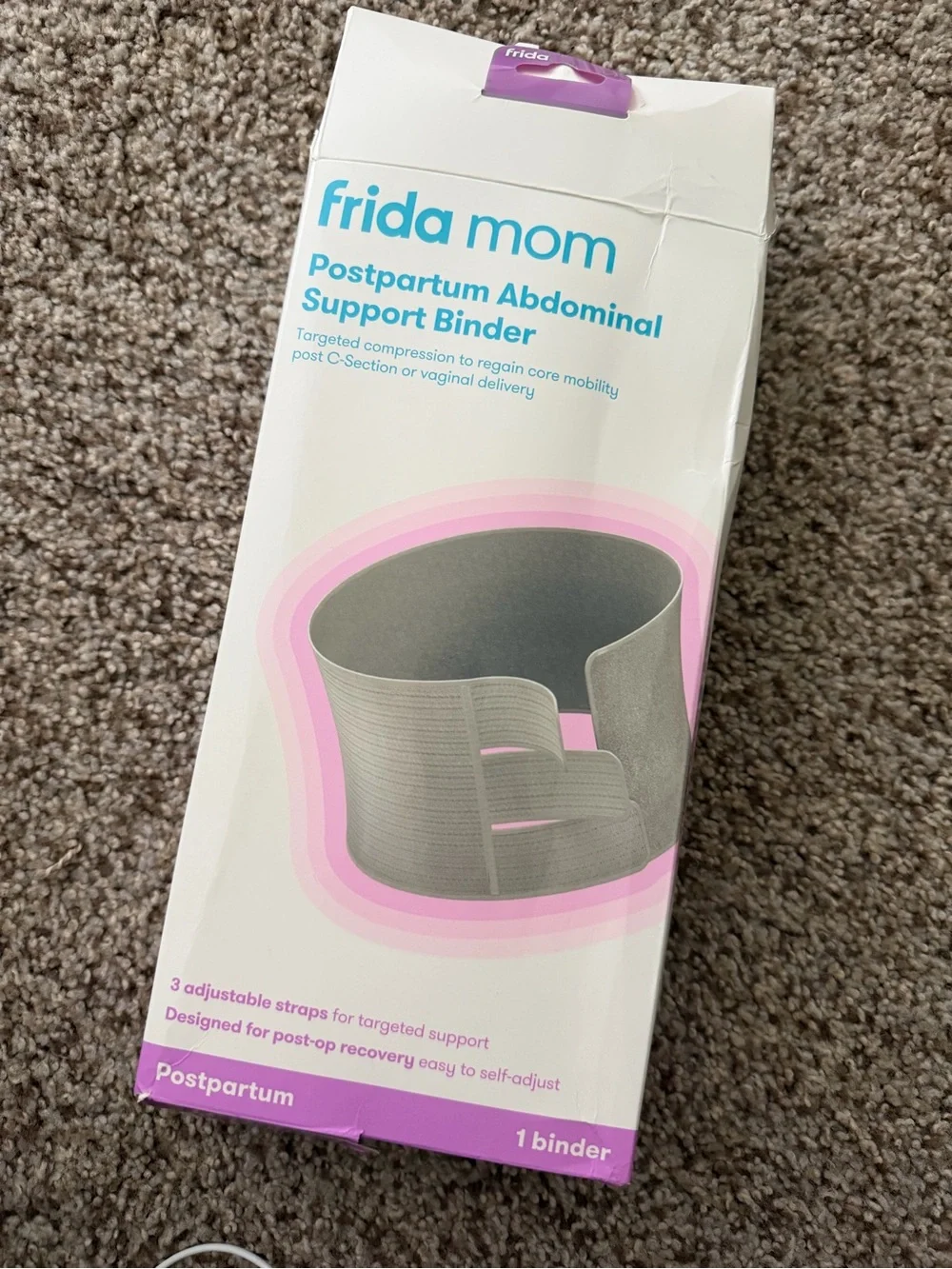 Frida Mom Postpartum Abdominal Support Binder in Gray